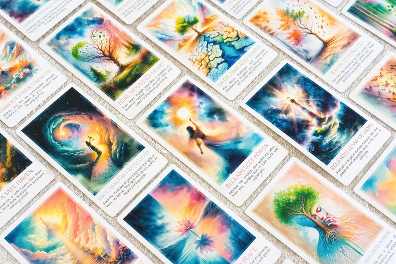 Watercolor Healing Oracle Cards